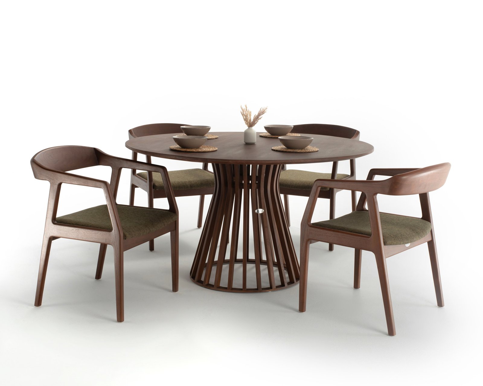 BELLAGIO WALNUT TABLE  &HENDRY WALNUT CHAIR Thumbnail